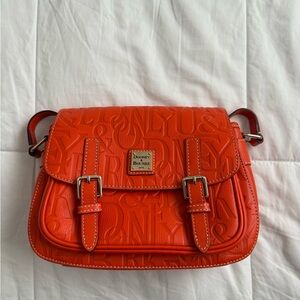 Dooney & Bourke Orange Satchel with Buckle Straps